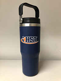IHSA Stainless Steel Insulated Mug w/Handle & Built-In Straw