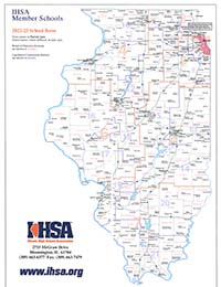 IHSA Member School Map, 2024-25