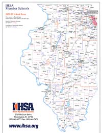 IHSA Member School Map, 2022-23